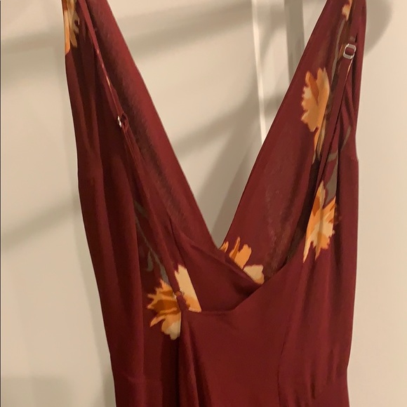 Reformation burgundy floral dress - Picture 5 of 5